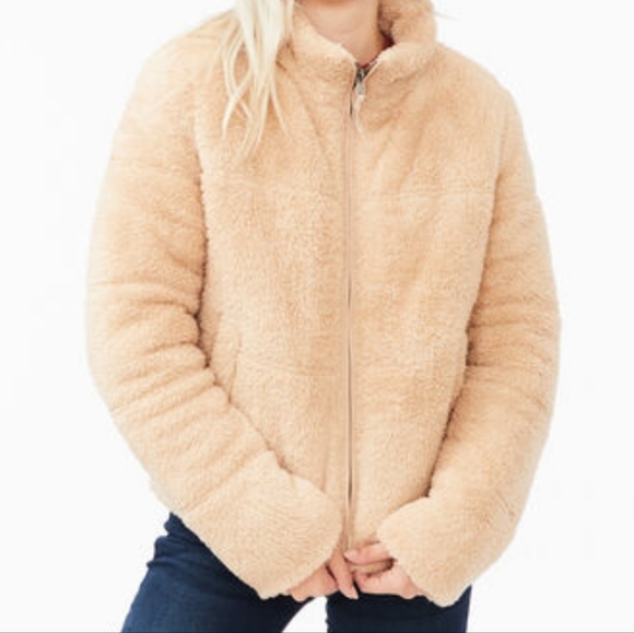 Aeropostale Jackets & Blazers - NWOT Aeropostal Teddy bear 🧸 Jacket Size XL Tan